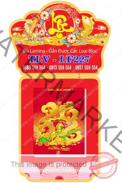 Bìa lịch bloc laminate Lộc Khai Xuân