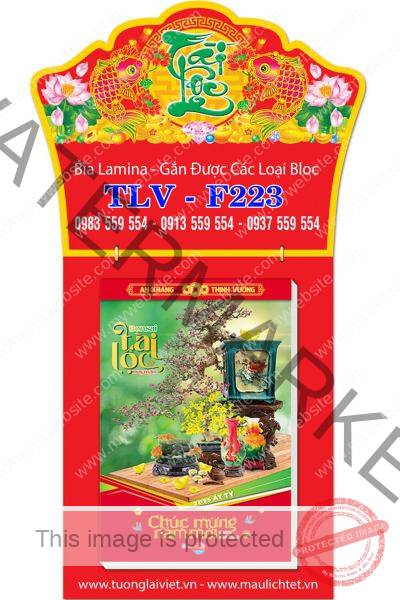 Bìa lịch bloc laminate Tài Lộc