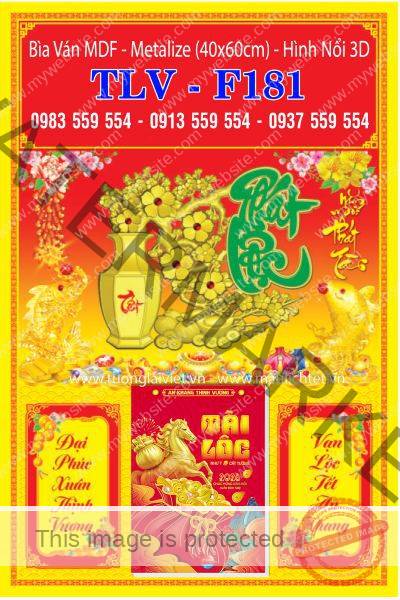 Bìa lịch dán nổi Phát Lộc