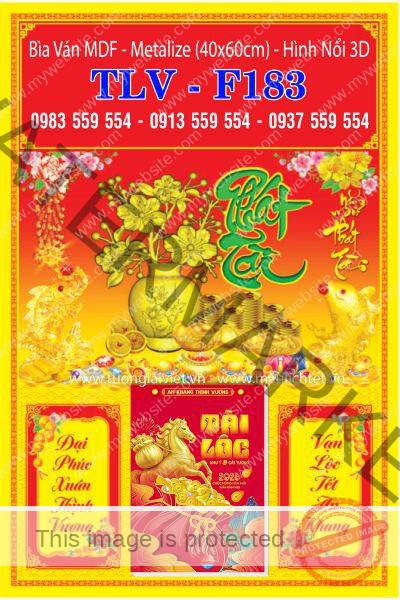 Bìa lịch dán nổi Phát Tài