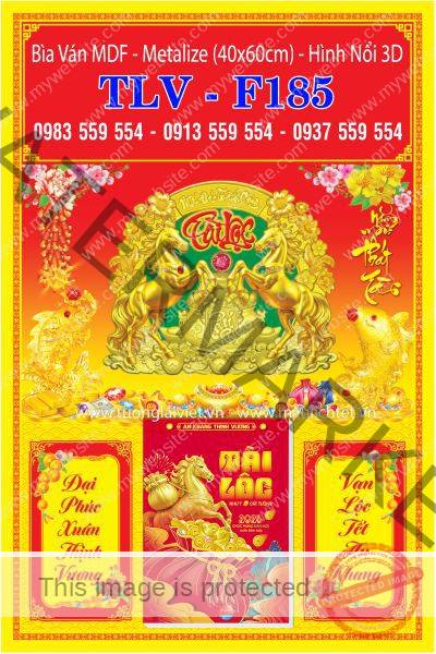Bìa lịch dán nổi Xuân Tài Lộc