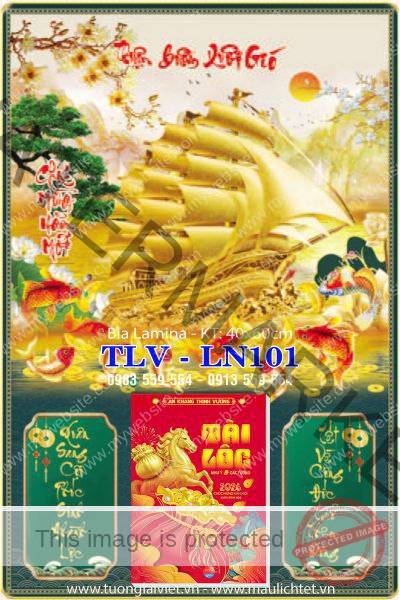 Bìa Lịch gỗ laminate Thuận Buồm Xuôi Gió