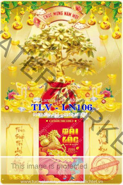 Bìa Lịch gỗ laminate Túi Vàng Tài Lộc