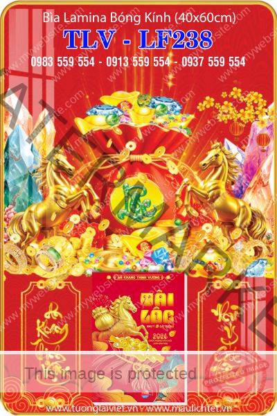 Bìa Lịch gỗ laminate Túi Vàng