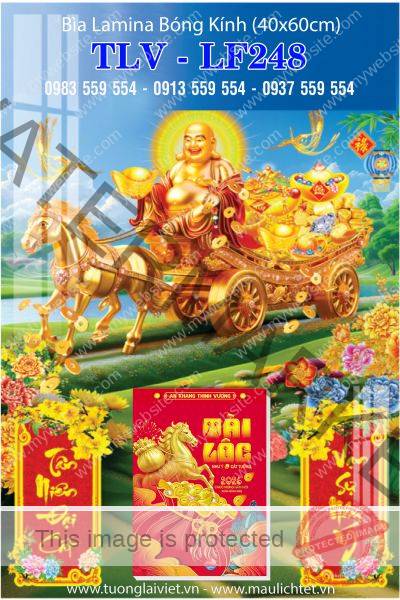 Bìa Lịch gỗ laminate Xuân Phát Tài