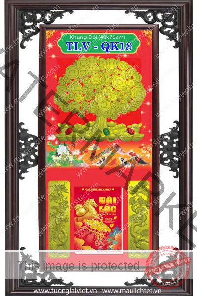 Bìa lịch khung nhựa Lộc Kim Tiền