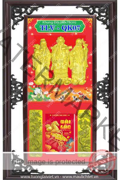 Bìa lịch khung nhựa Phúc Lộc Thọ
