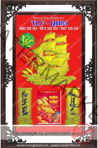 Bìa lịch khung nhựa Thuận Buồm Xuôi Gió