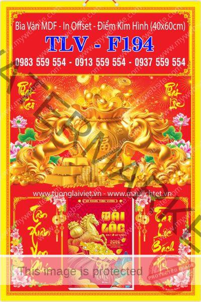 Bìa lịch treo bloc Lộc Phát