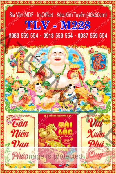 Bìa lịch treo bloc Phật Di Lặc