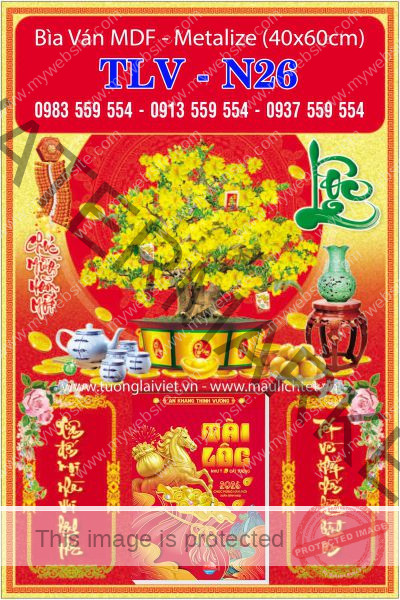 Bìa lịch treo tường Mai Xuân