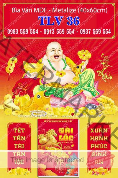 Bìa lịch treo tường Phật Di Lặc