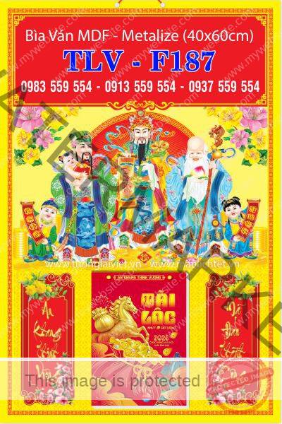 Bìa lịch treo tường Phước Lộc Thọ