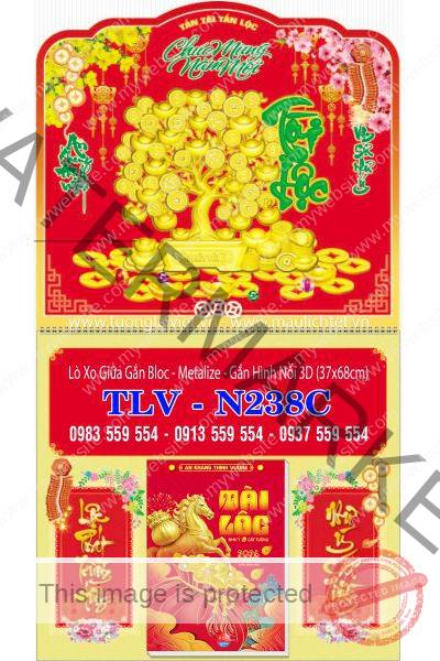 Bìa lò xo dán nổi Kim Tiền Tài Lộc