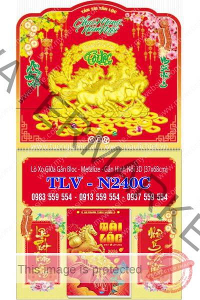 Bìa lò xo dán nổi Xuân Tài Lộc