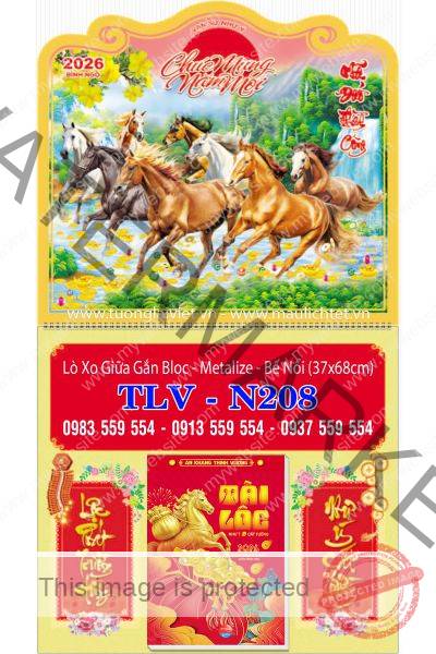 Bìa lịch lò xo Mã Đáo Thành Công