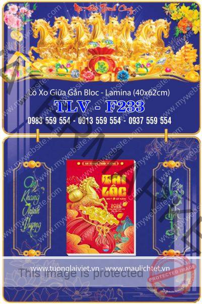 Bìa lịch gập laminate Mã Đáo Thành Công