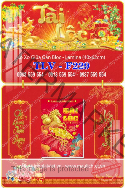 lịch gập laminate Xuân Tài Lộc
